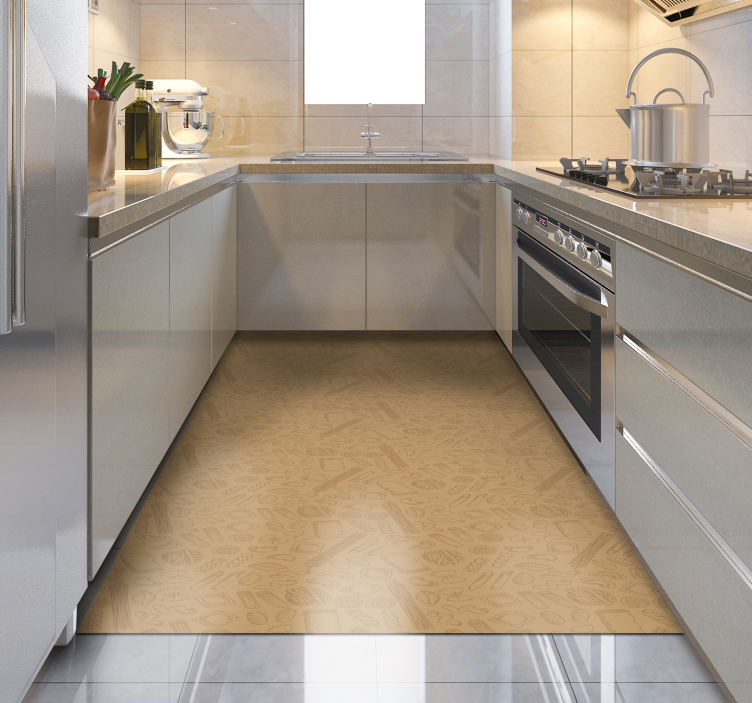 Tappeto pvc cucina copertura della cucina strutturata - TenStickers