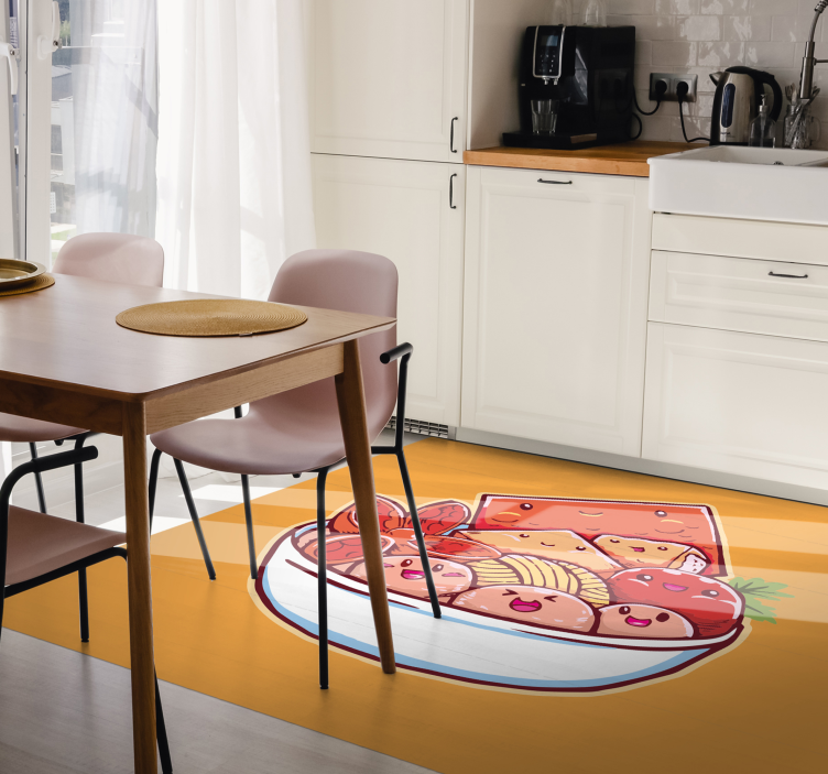 Tappeto pvc cucina delizia di sushi dei cartoni animati - TenStickers