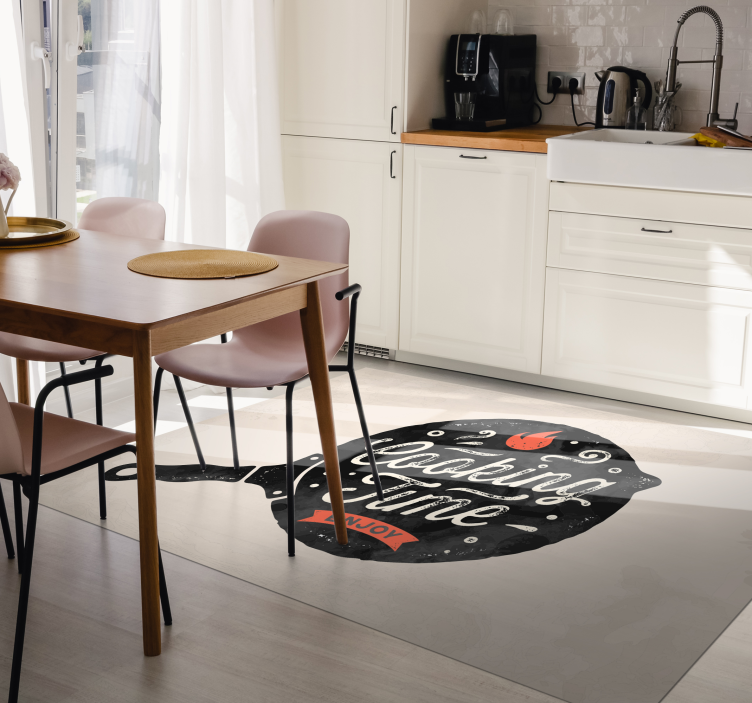 Tappeto pvc cucina goditi il tempo di cottura - TenStickers