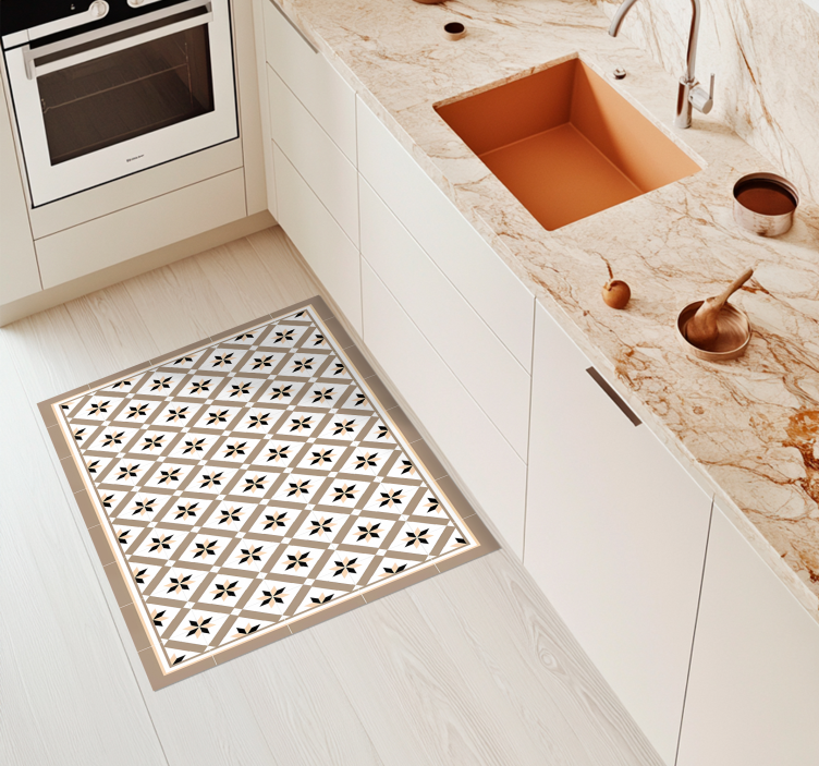 Tappeto pvc cucina marrone idraulico - TenStickers