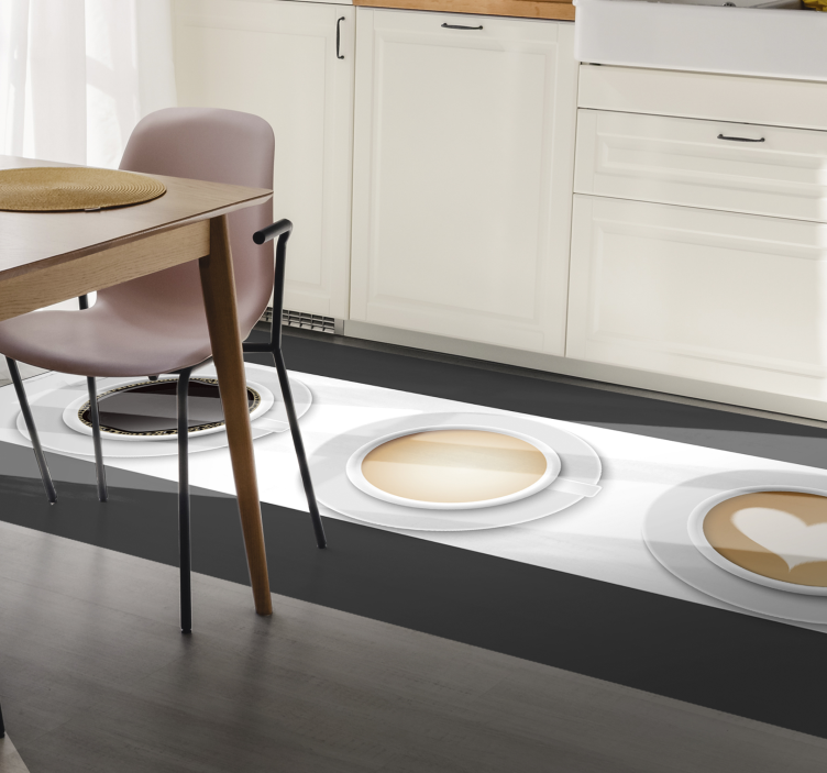 Tappeto pvc cucina runner per tazze di caffè - TenStickers