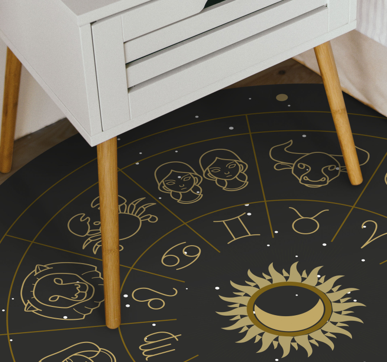 Tappeto vinile alfabeto cerchio dello zodiaco - TenStickers