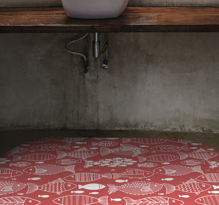 Tappeto vinile animali decorazioni a motivi di pesci - TenStickers