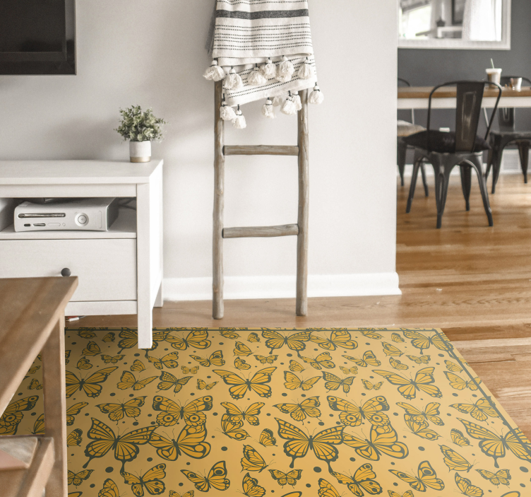 Tappeto vinile animali delizia delle farfalle - TenStickers