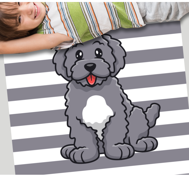 Tappeto vinile animali illustrazione di cane carino - TenStickers