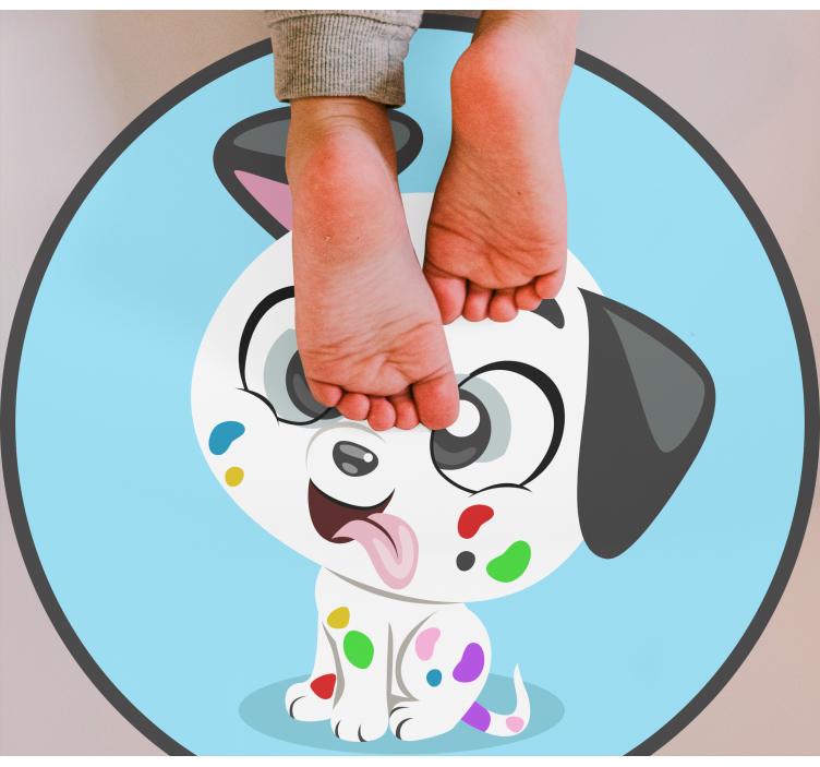 Tappeto vinile animali cucciolo di dalmata colorato - TenStickers