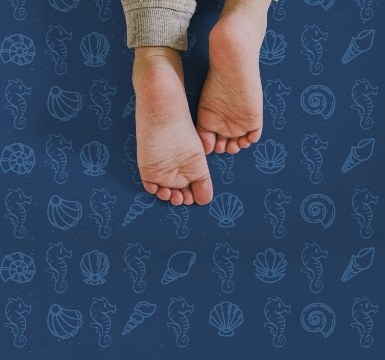 Tappeto vinile animali illustrazione di motivi marini - TenStickers