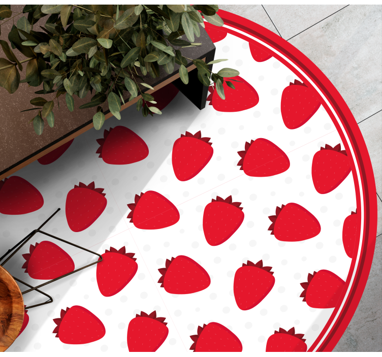 Tappeto vinile animali modello fragola - TenStickers