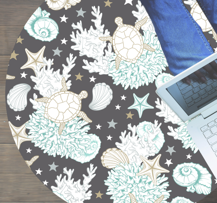 Tappeto vinile animali motivo marino - TenStickers