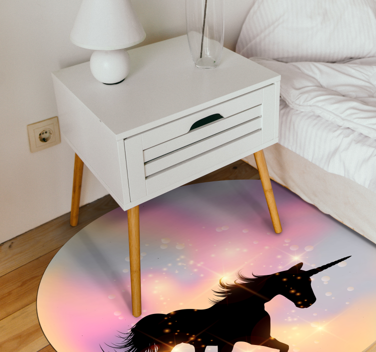 Tappeto vinile animali unicorno galattico - TenStickers