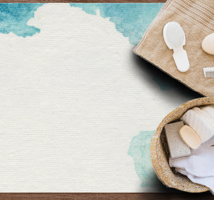 Tappeto vinile bagno delicato effetto acqua - TenStickers