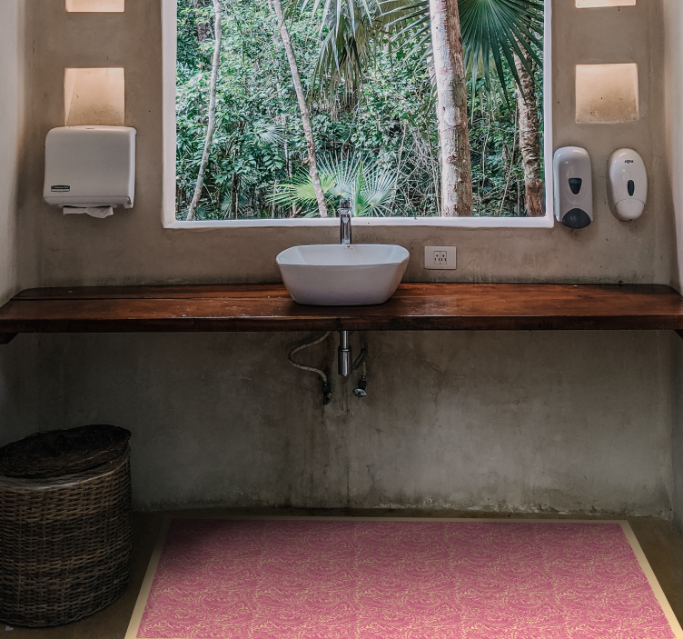 Tappeto vinile bagno motivo ornamentale - TenStickers
