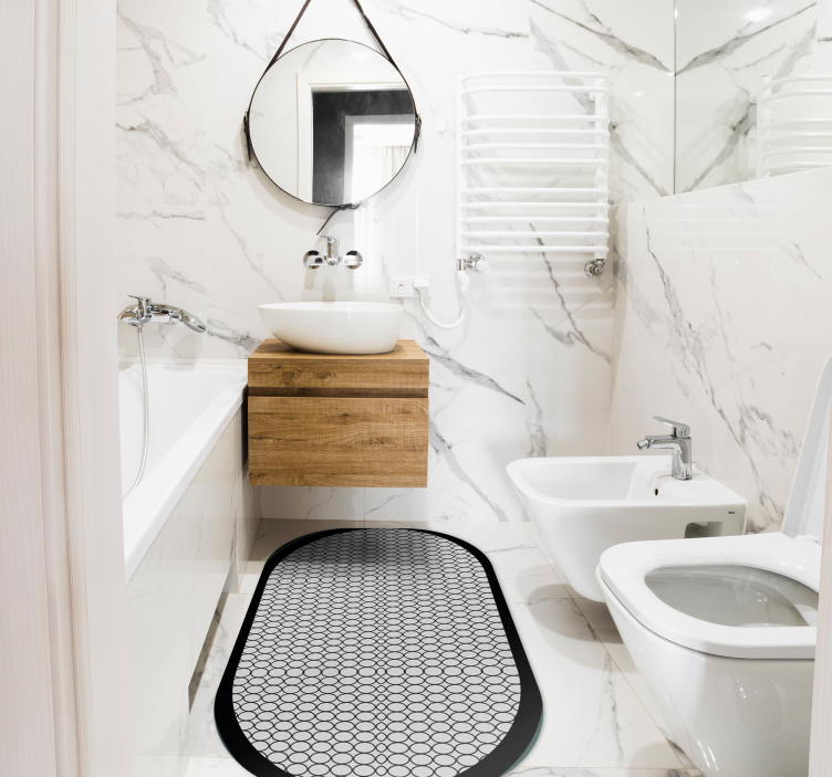 Tappeto vinile bagno tappetino da bagno a nido d'ape - TenStickers