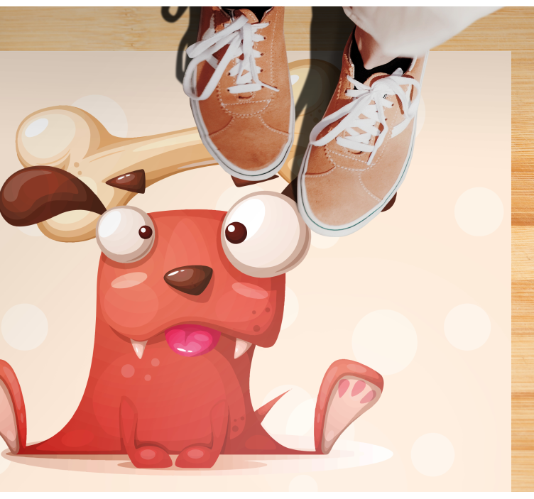 Tappeto vinile bebé cucciolo allegro - TenStickers