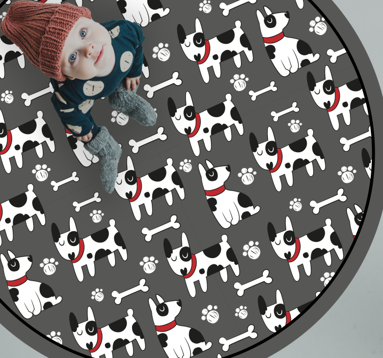 Tappeto vinile per bambini modelli di cani giocosi - TenStickers