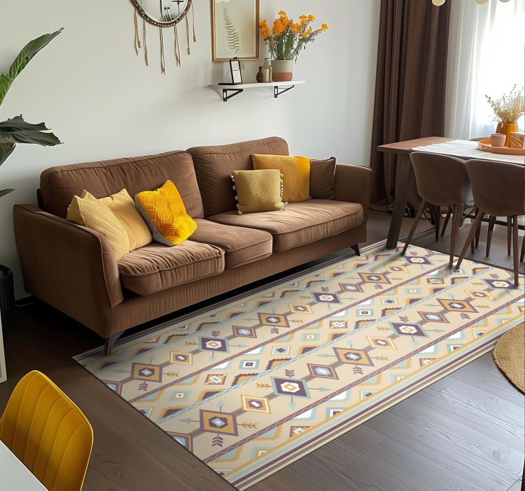 Tappeto vinile beige etnico berbero - TenStickers