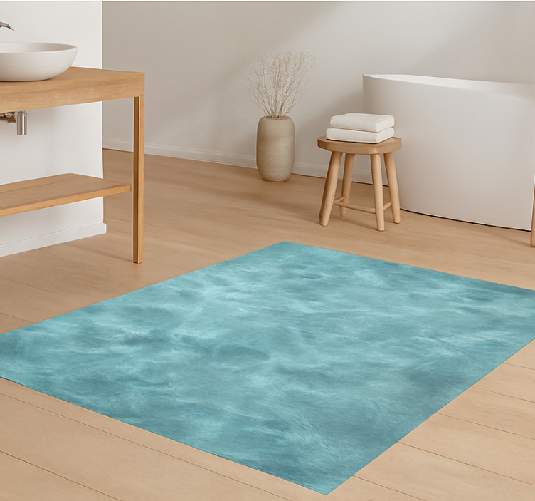 Tappeto vinile blu design effetto acqua - TenStickers