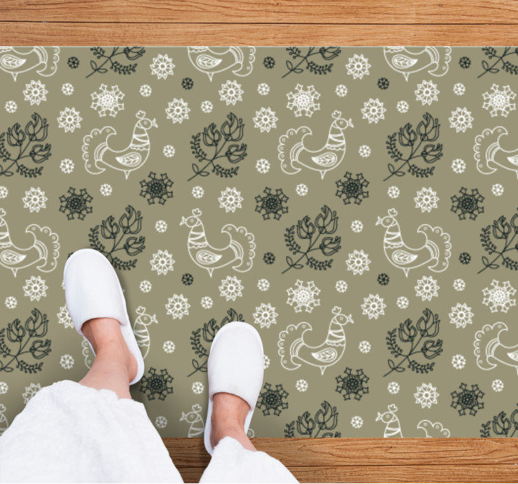 Tappeto vinile con nome affascinanti motivi animali - TenStickers