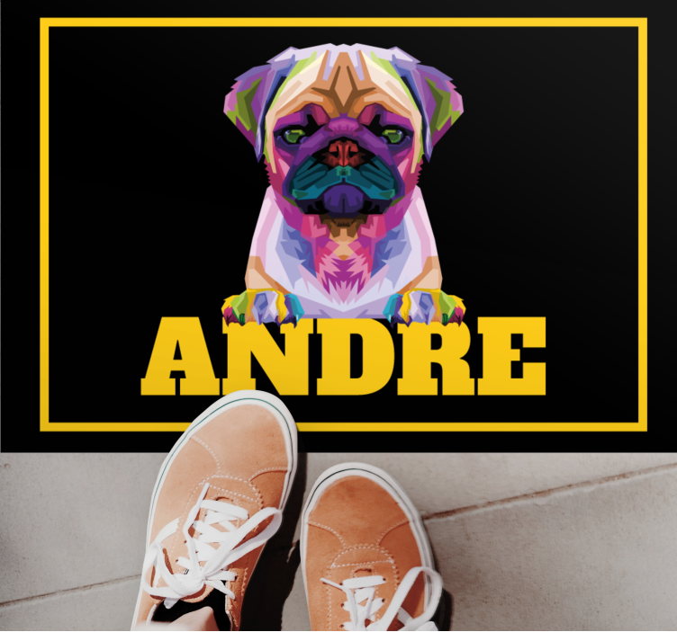 Tappeto vinile con nome animale domestico personalizzabile - TenStickers