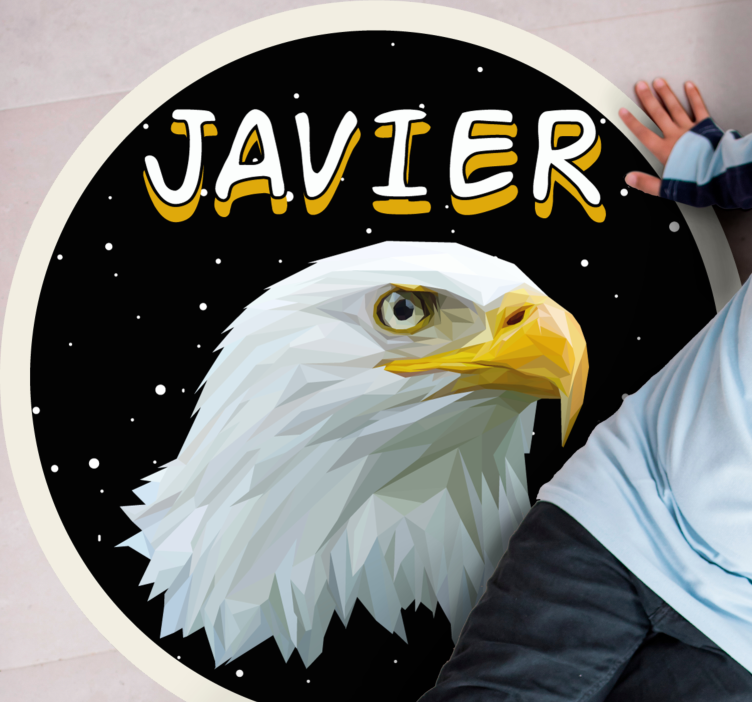 Tappeto vinile con nome aquila personalizzabile - TenStickers