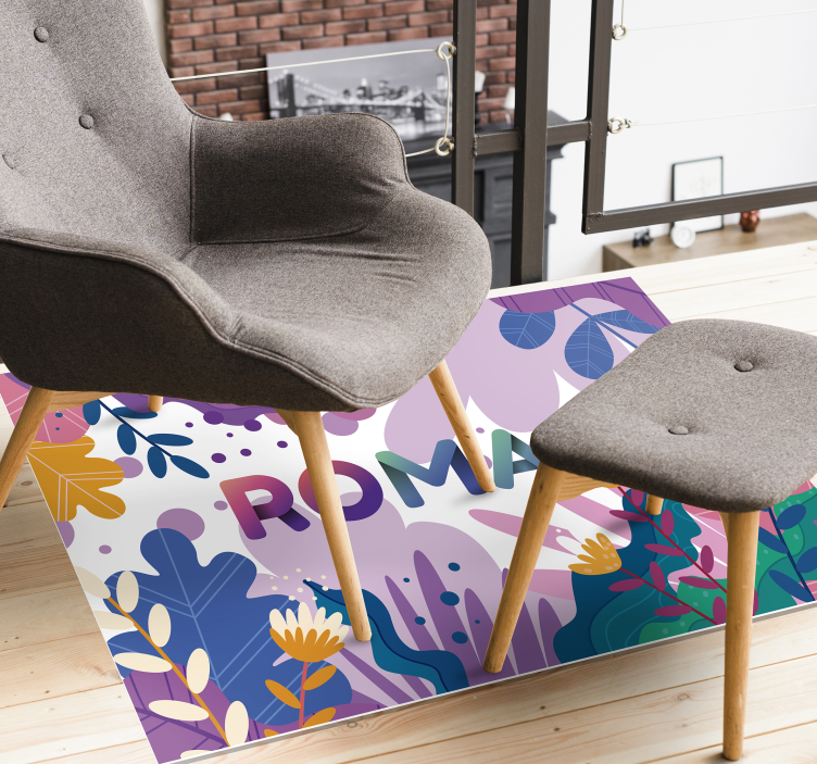 Tappeto vinile con nome botanico personalizzato - TenStickers