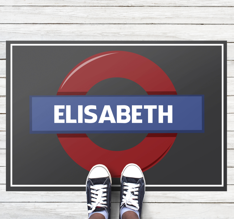 Tappeto vinile con nome cartello sotterraneo - TenStickers