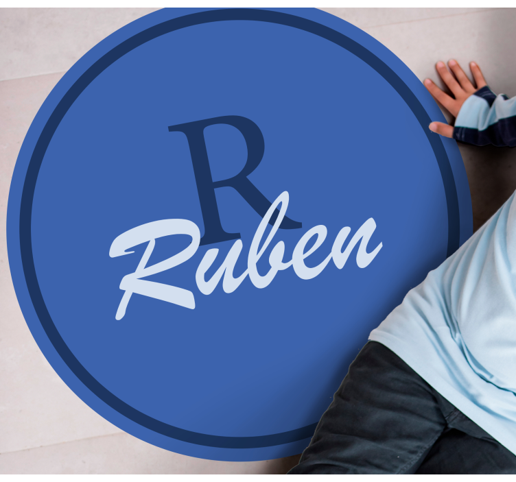 Tappeto vinile con nome cerchio personalizzato - TenStickers