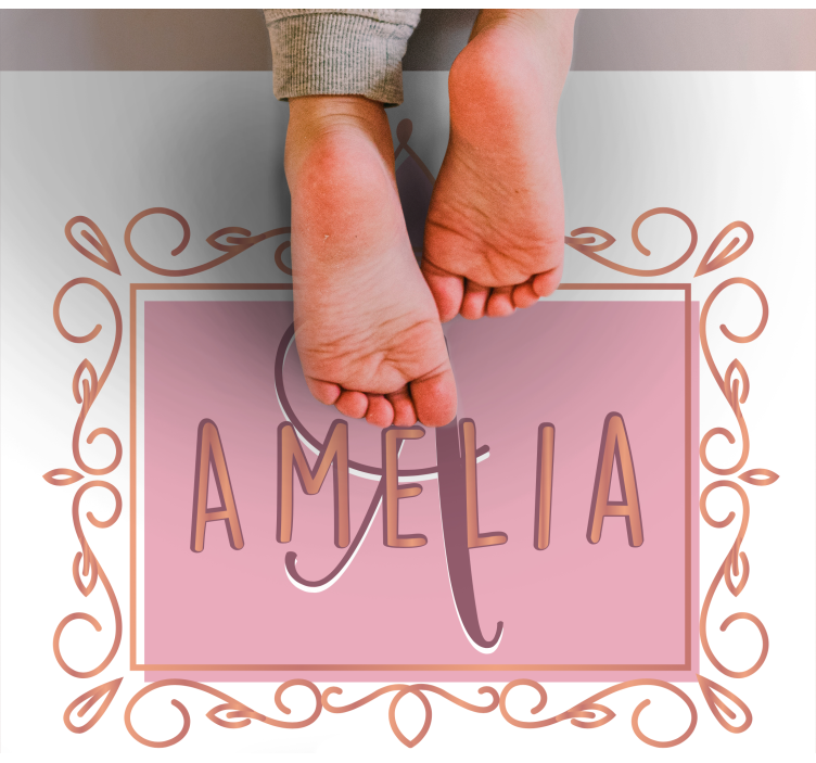 Tappeto vinile per bambini corona personalizzata - TenStickers