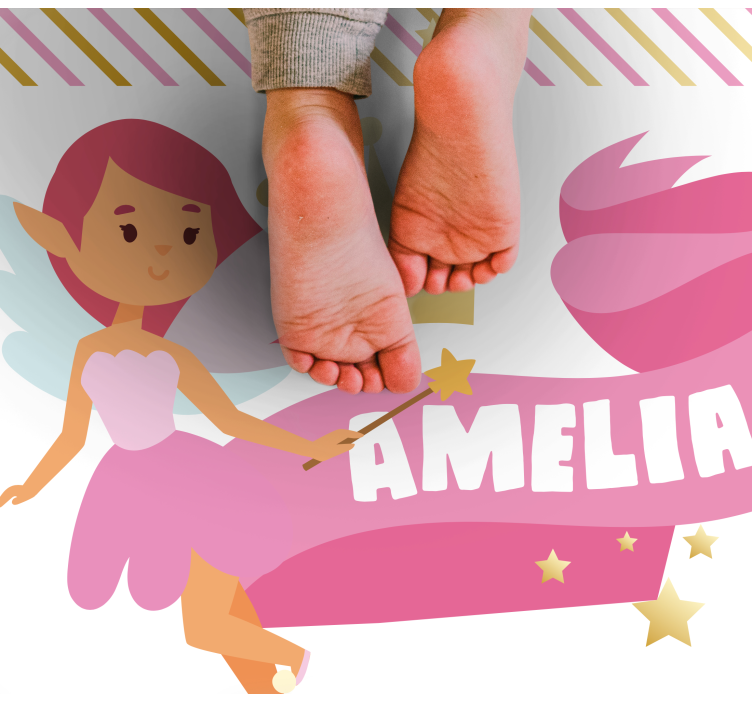 Tappeto vinile per bambini principessa fatata personalizzato - TenStickers