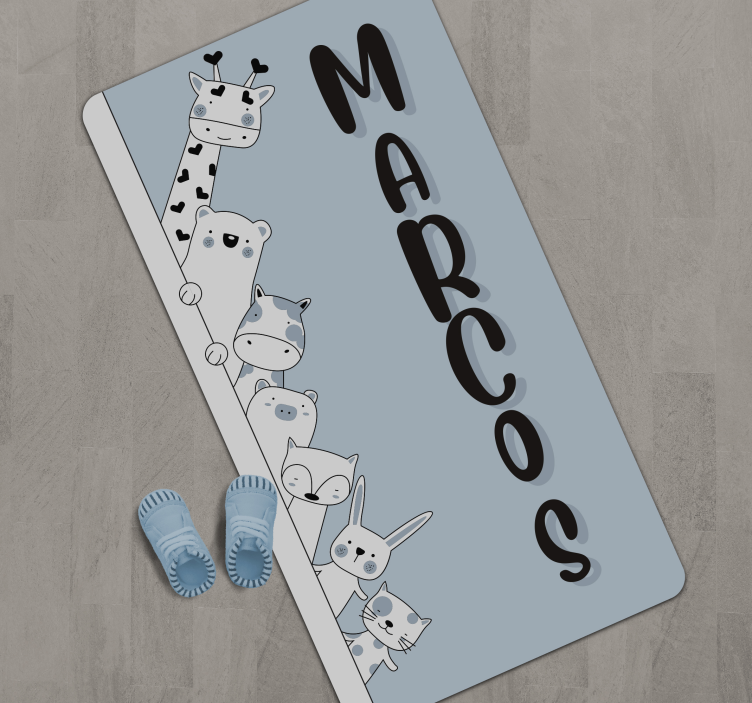 Tappeto vinile con nome creature personalizzate - TenStickers