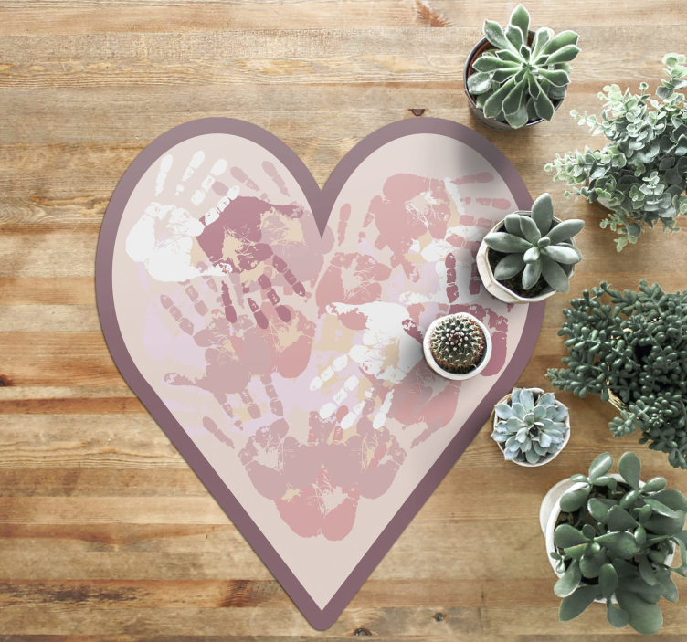 Tappeto vinile con nome cuore personalizzato - TenStickers