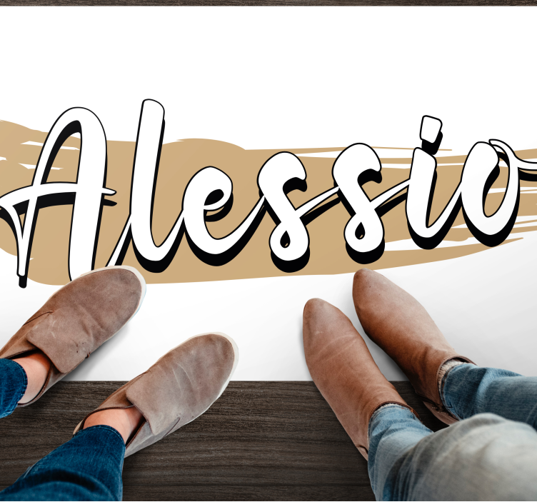 Tappeto vinile con nome design astratto elegante - TenStickers