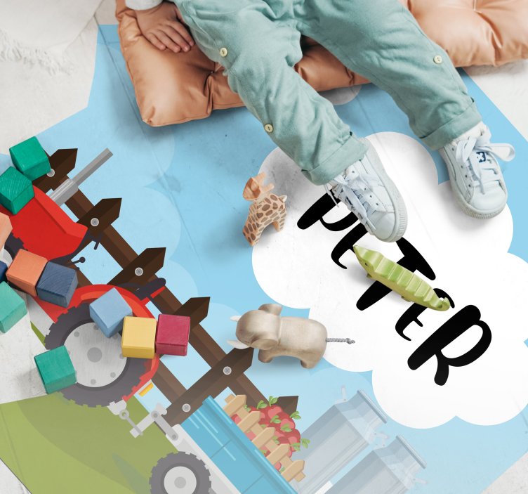 Tappeto vinile con nome fattoria personalizzabile - TenStickers