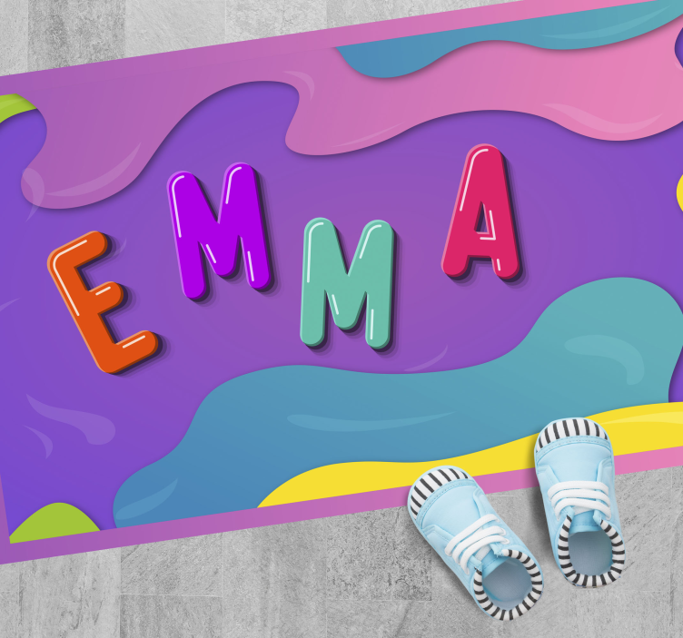 Tappeto vinile con nome nome personalizzato - TenStickers