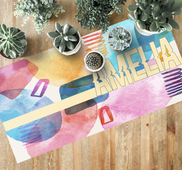 Tappeto vinile con nome nome personalizzato - TenStickers