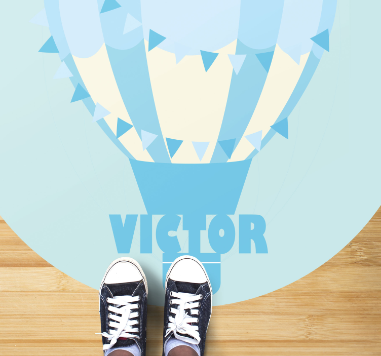 Tappeto vinile con nome palloncino personalizzabile - TenStickers
