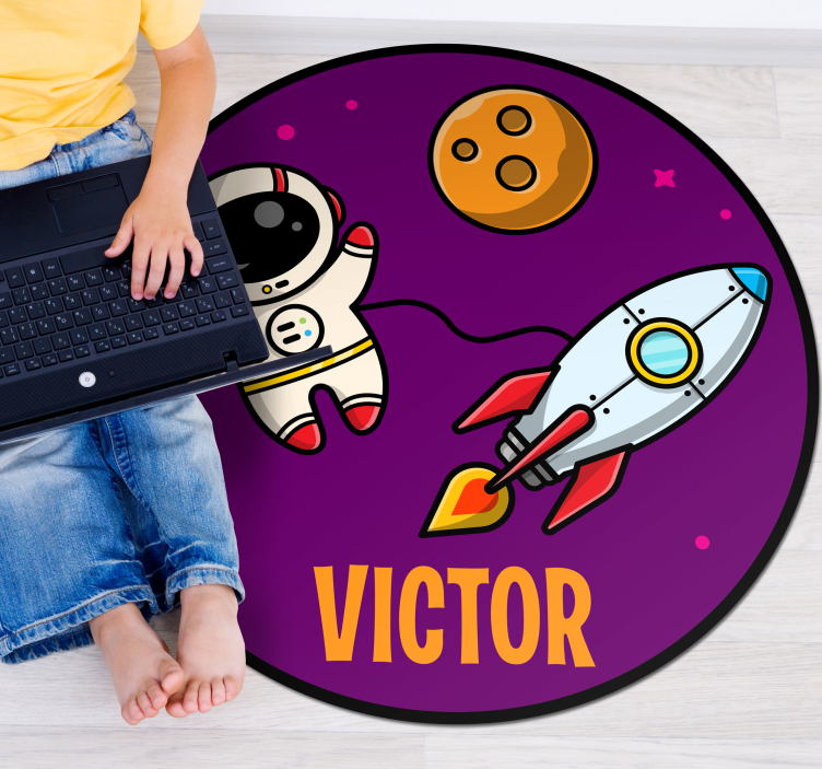 Tappeto vinile per bambini spedizione con nome - TenStickers