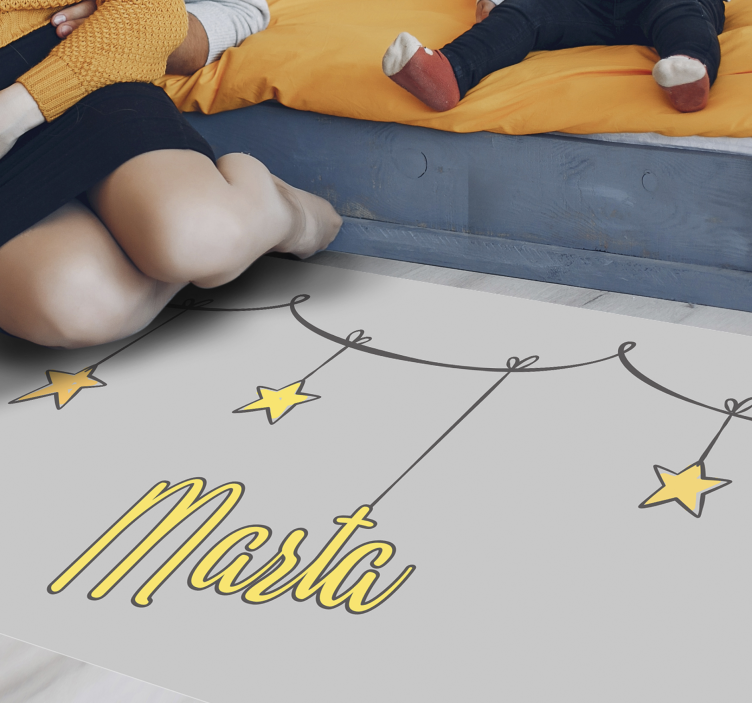 Tappeto vinile con nome stellato personalizzato - TenStickers