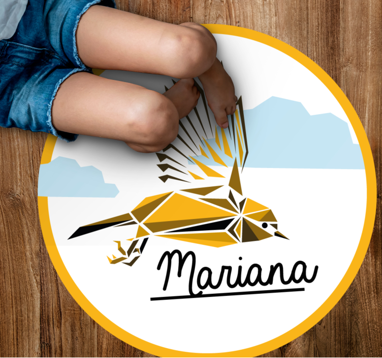 Tappeto vinile con nome uccello personalizzato - TenStickers