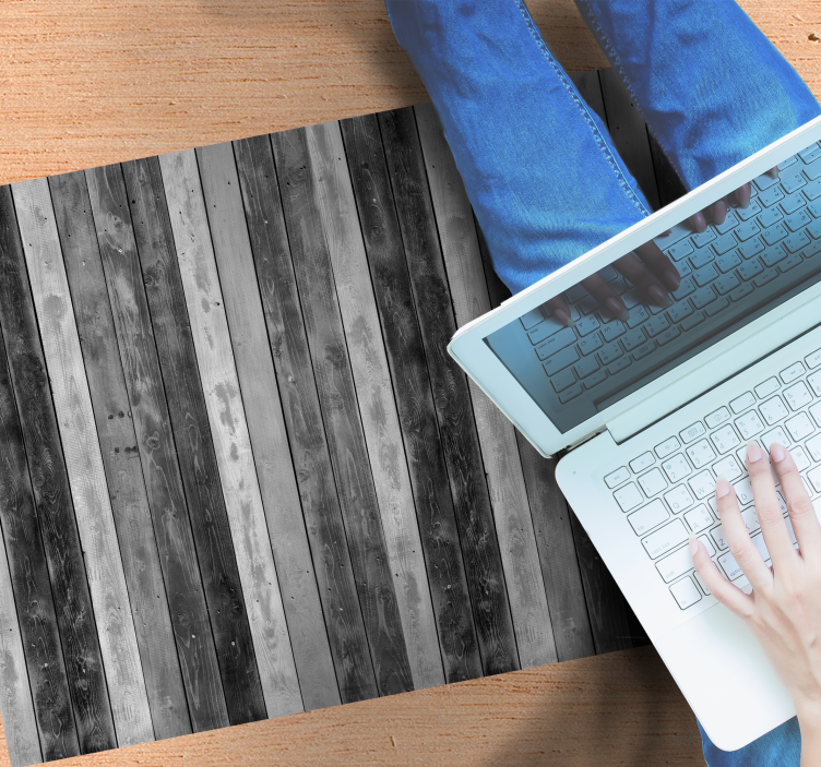 Tappeto vinile effetto legno aspetto grigio caldo - TenStickers