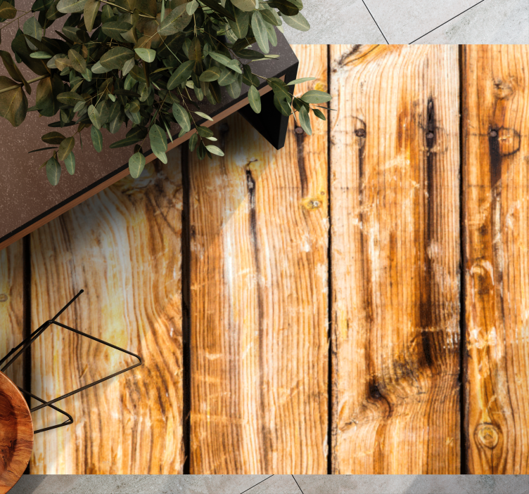 Tappeto vinile effetto legno assi rustiche classiche - TenStickers