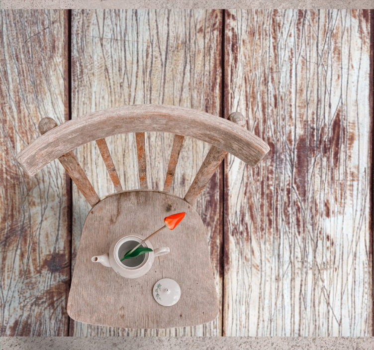 Tappeto vinile effetto legno consistenza marrone invecchiata - TenStickers