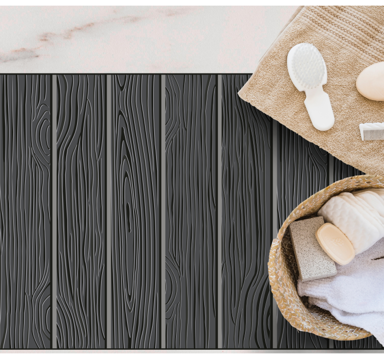 Tappeto vinile effetto legno finitura scura ed elegante - TenStickers