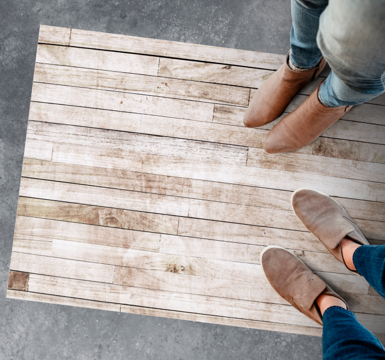 Tappeto vinile effetto legno impatto assi luminose - TenStickers