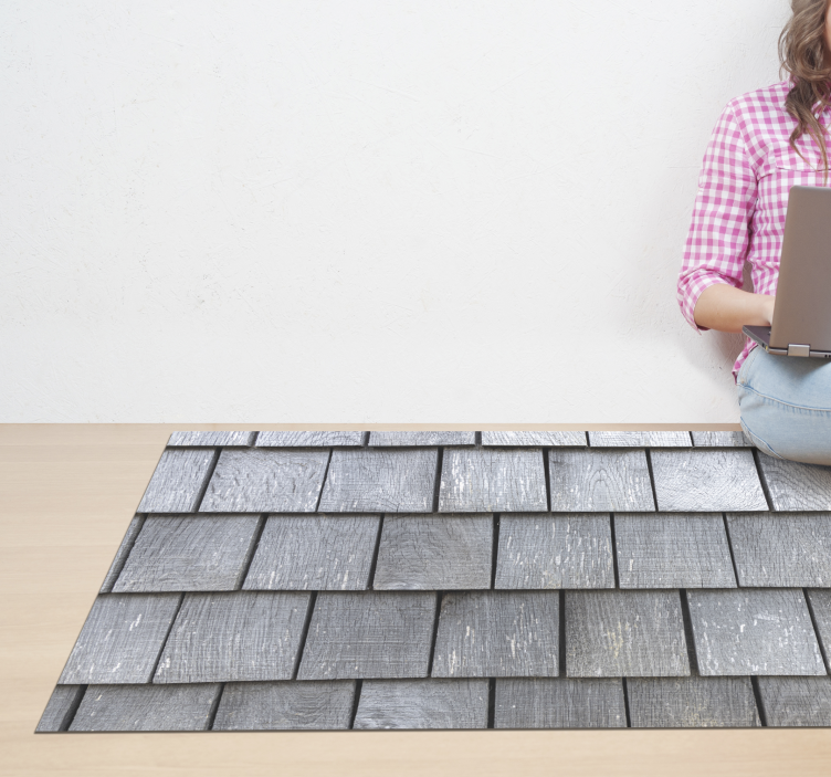 Tappeto vinile effetto pietra modello di scandole - TenStickers