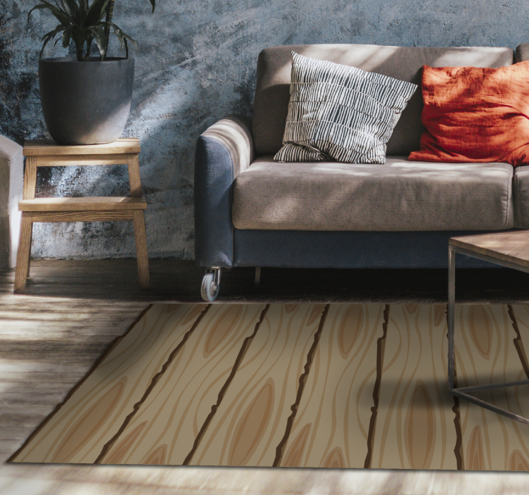 Tappeto vinile effetto legno strisce di legno - TenStickers