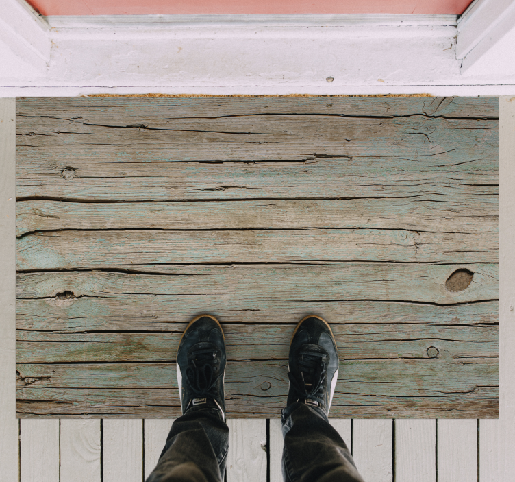 Tappeto vinile effetto legno struttura in legno invecchiato - TenStickers