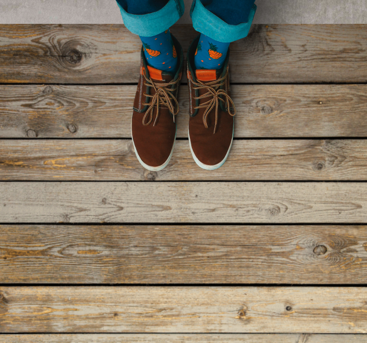 Tappeto vinile effetto legno superficie rustica - TenStickers