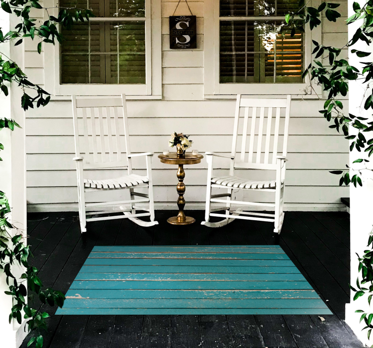 Tappeto vinile effetto legno tavola rovinata - TenStickers