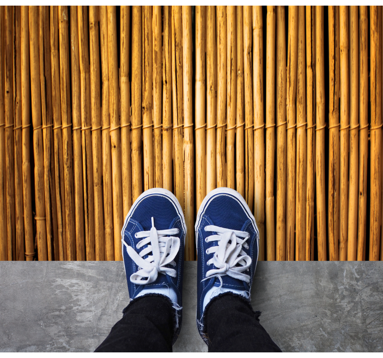 Tappeti vinile motivi effetto texture bambù - TenStickers